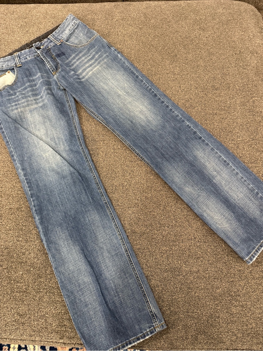 Dolce and Gabbana Men's Blue Straight-Leg Jeans